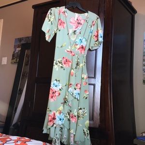 Peppermint wrap dress